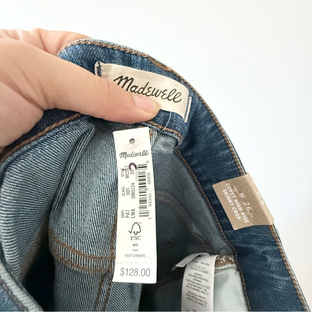 NWT Madewell Curvy High-Rise Skinny Crop Jeans Size 26 Style‎ #MC507 - Picture 4 of 9